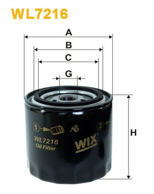 WIX FILTERS Öljynsuodatin WL7216